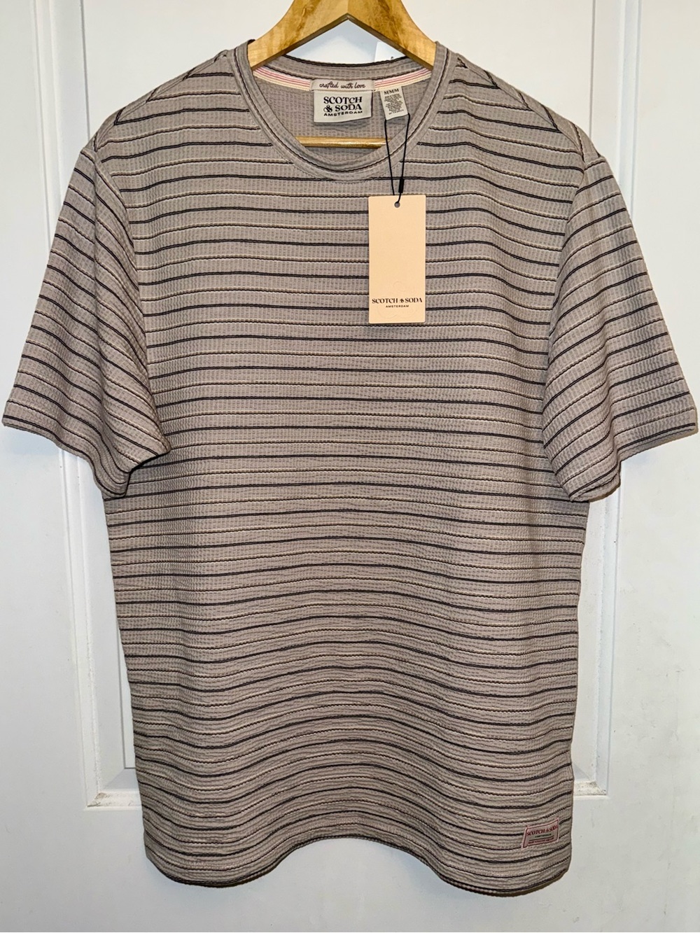 Scotch & Soda NWT Seersucker Textured Stripe Tee